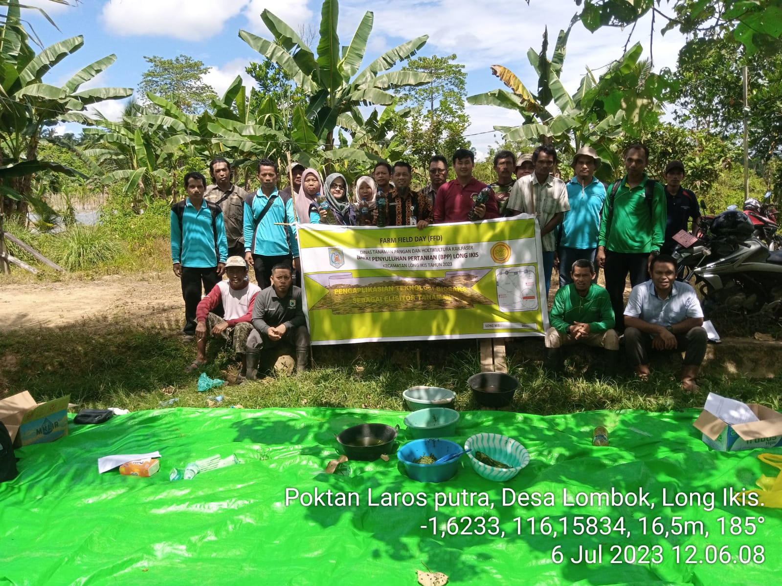 Kegiatan Fiel Day di Desa lombok yang diadakan oleh BPP pertanian Kecamatan Long ikis